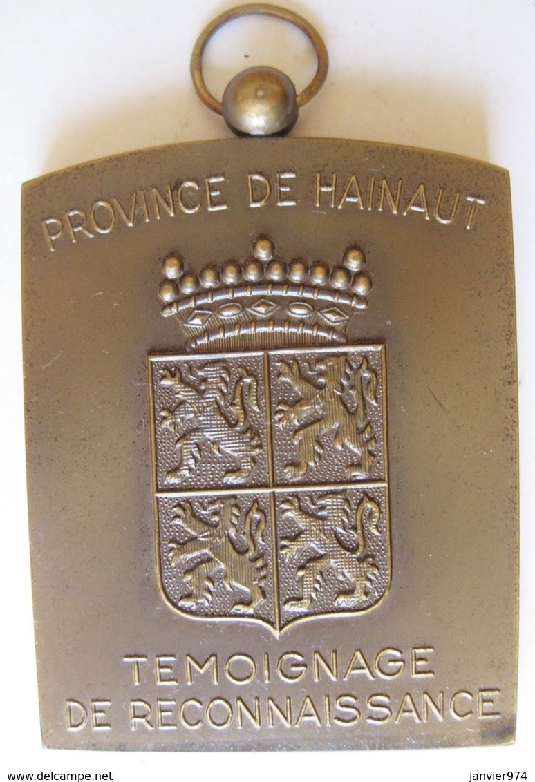 Médaille Province De Hainaut, Attribué à Gossiaux 1954 - 1987, Par Fischweiler - Sonstige & Ohne Zuordnung