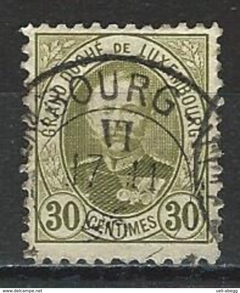 Luxemburg Mi 61C Perf. 11 O Used - 1891 Adolfo De Frente