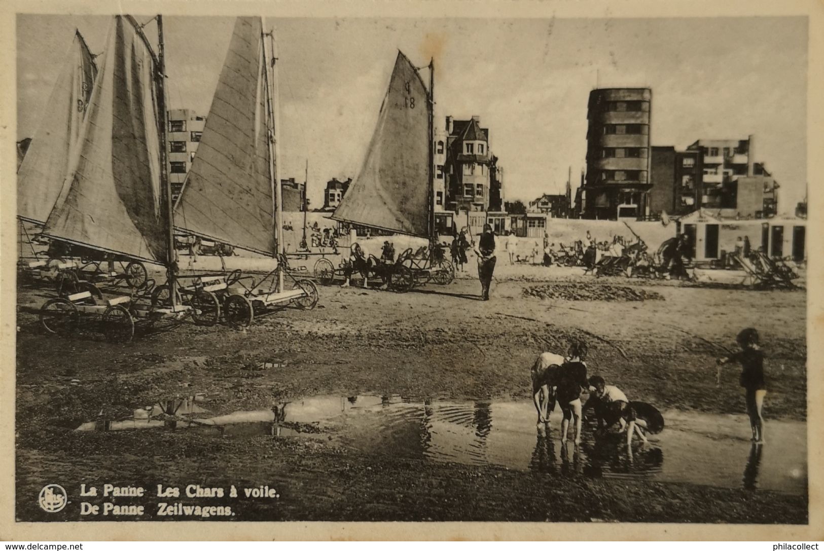 La - De Panne // Les Chars A Voile - Zeilwagens 19?? Vlekkig - De Panne