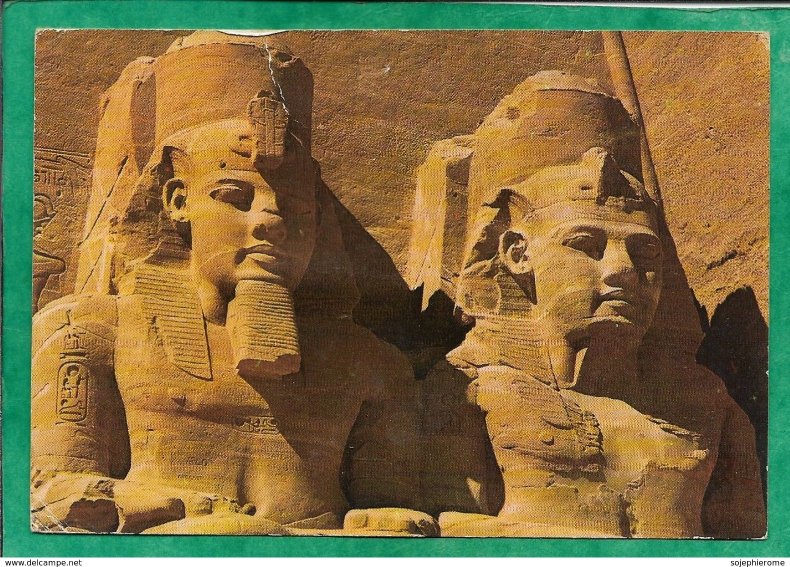 Temple Du Rocher D'Abou Simbel De Ramsès II Vue Partielle Des Gigantesques Statues 2scans - Tempel Von Abu Simbel