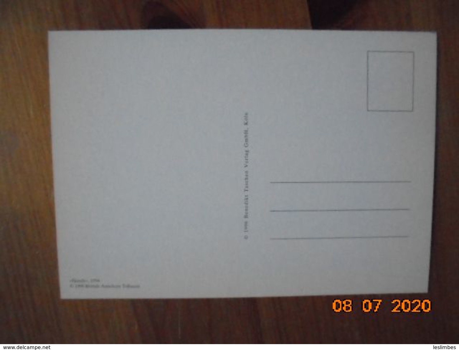 Carte Postale Publicitaire Allemand (Taschen 1996) 16,3 X 11,4 Cm - Lucky Strike. Sonst Nichts. Handy 1994 - Werbeartikel