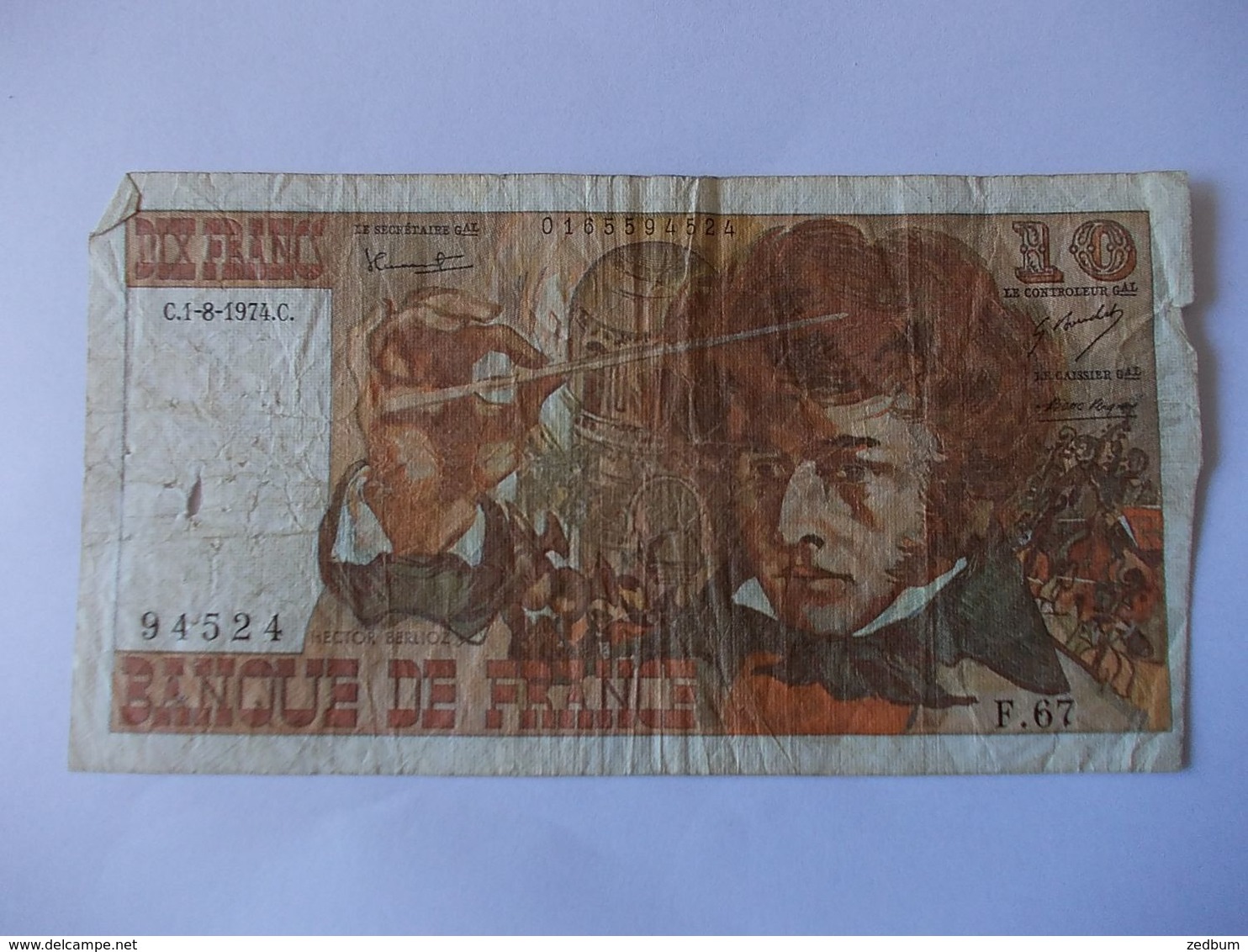 BILLET 10 Francs Berlioz P67 - 10 F 1972-1978 ''Berlioz''