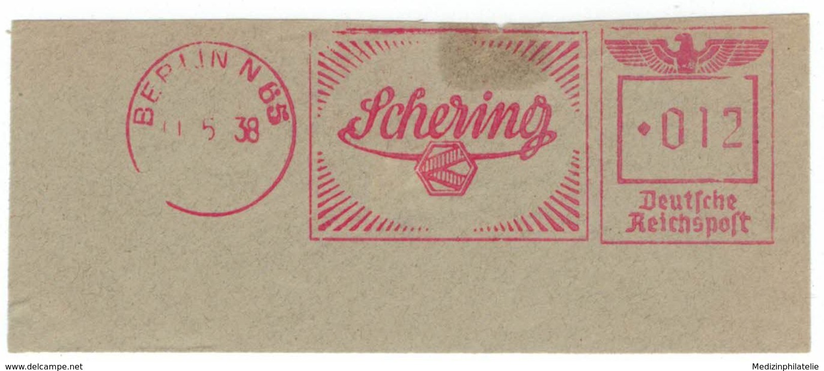 Briefausschnitt AFS - Berlin 1963 Schering -  Francotyp F - 1938 - Pharmacy