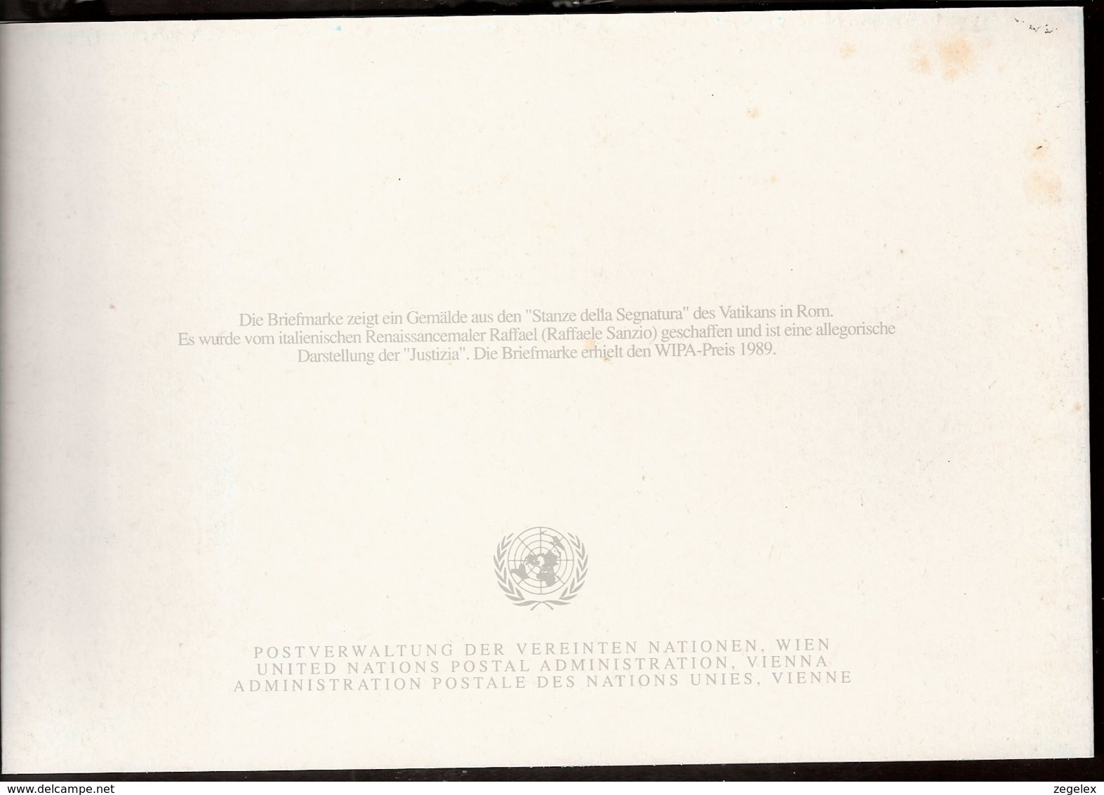 Nations Unies (Vienne) - Carte De Voeux - 1990 - Yvert N° 130 - Cartas & Documentos