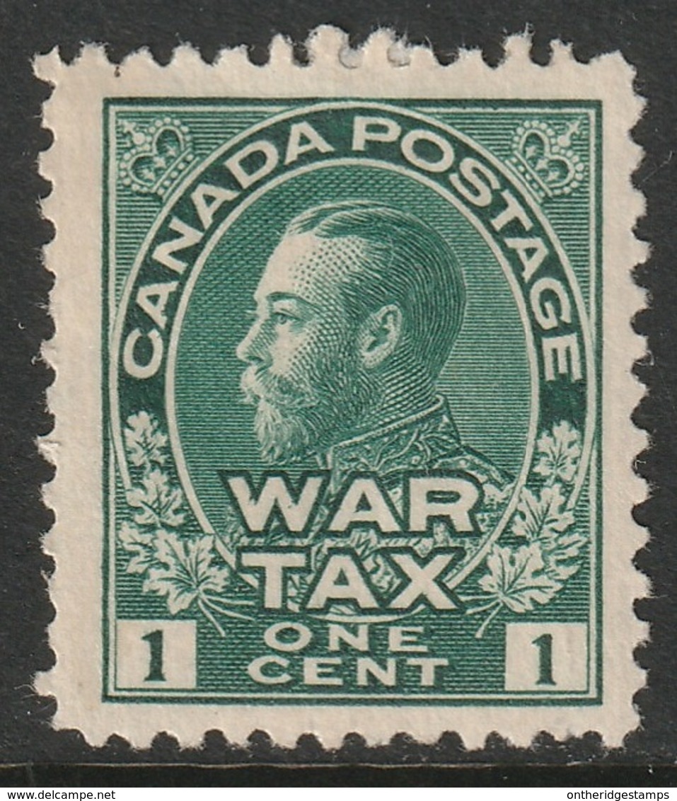 Canada Sc MR1 War Tax MH With Small Thin - Kriegssteuermarken