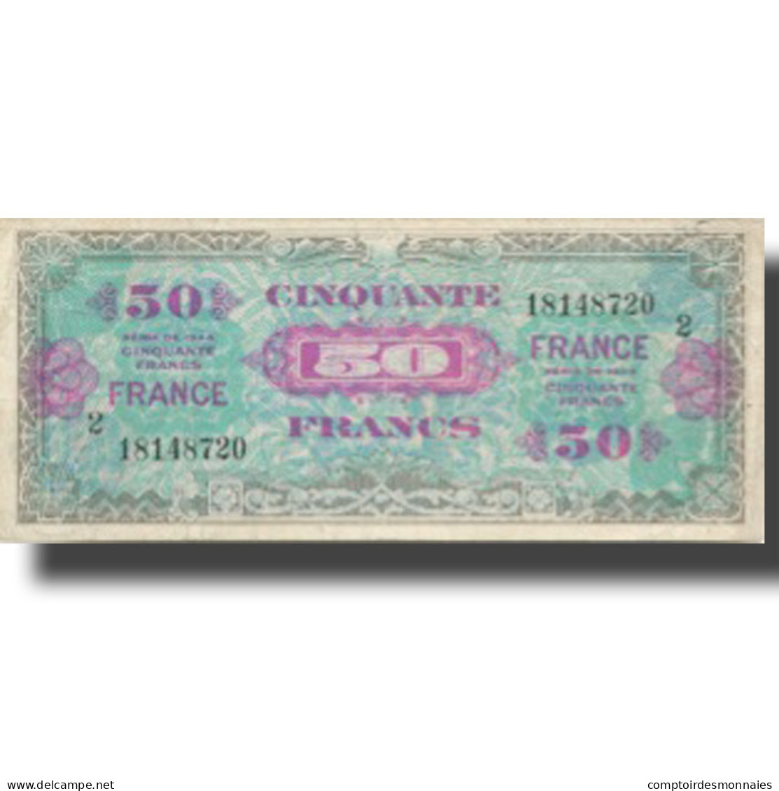 France, 50 Francs, 1945 Verso France, 1945, 1945-06-04, TB+, Fayette:VF24.02 - 1945 Verso France