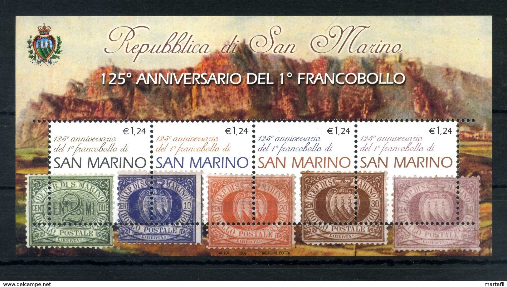 2002 SAN MARINO BF67 MNH ** - Blokken & Velletjes