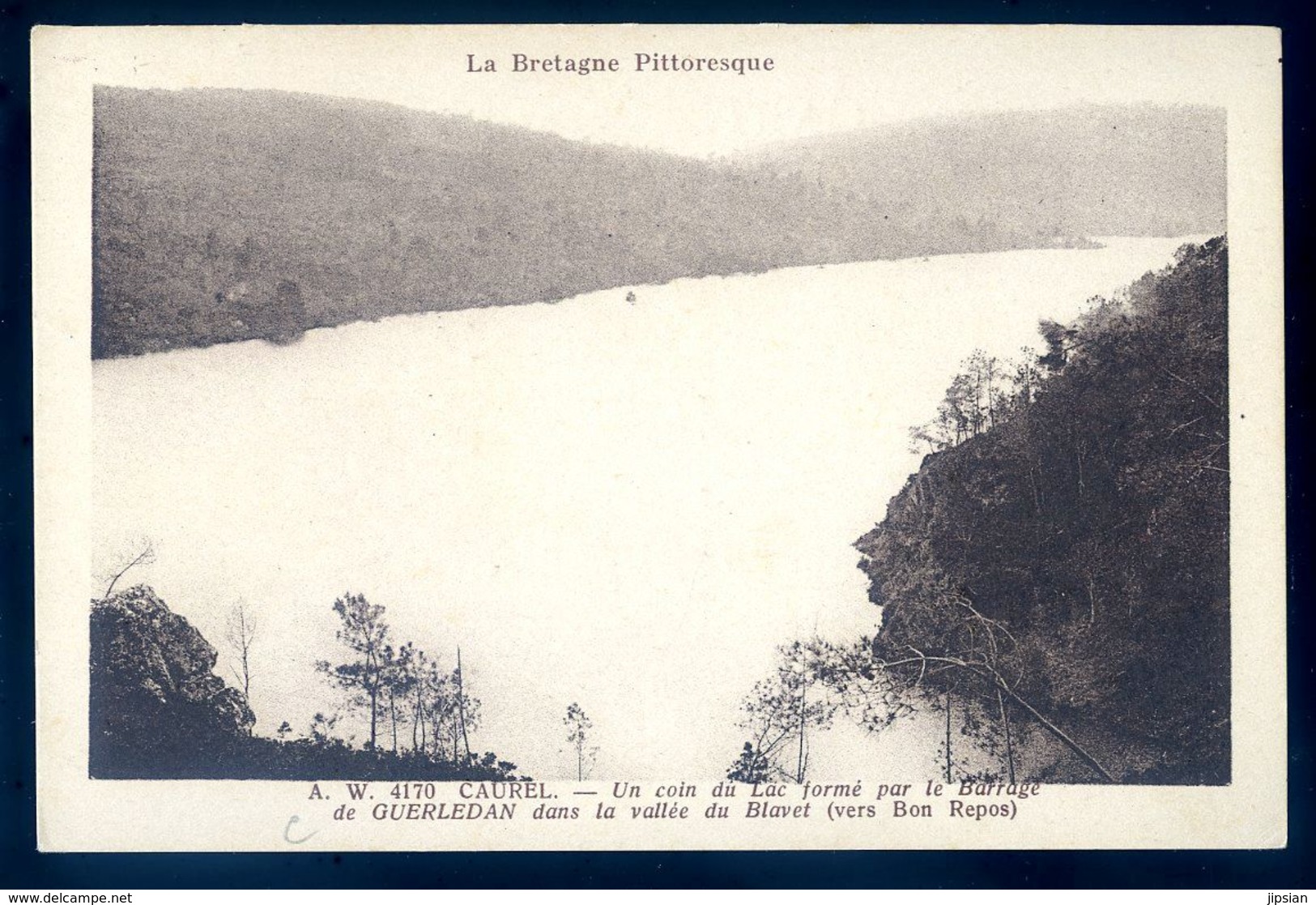 Cpa Du 22 Caurel  Un Coin Du Lac Formé Par Le Barrage De Guerlédan    AVR20-72 - Caurel