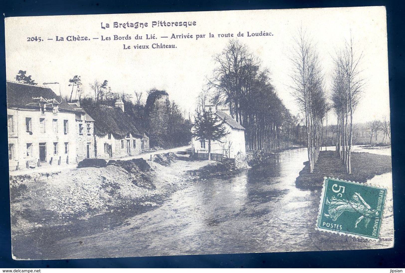 Cpa Du 22 La Chèze -- Les Bords Du Lié - Arrivée Par La Route De Loudéac - Le Vieux Château   AVR20-72 - La Chèze