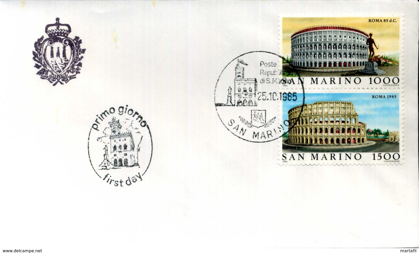 1985 SAN MARINO FDC - FDC