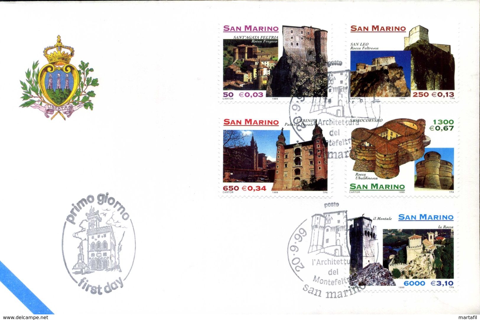 1999 SAN MARINO FDC - FDC