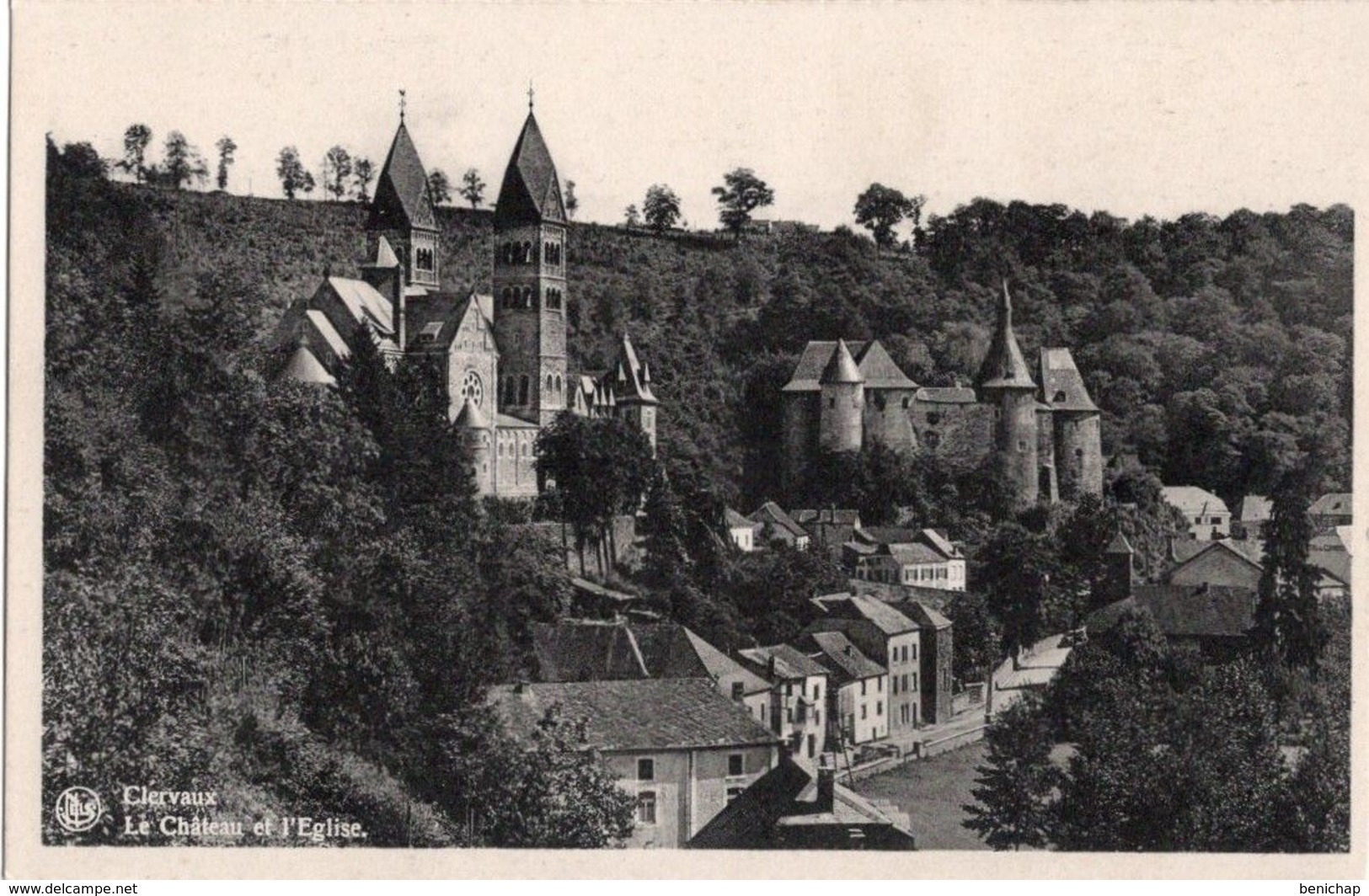 CPA NELS - CLERVAUX - LE CHÂTEAU ET L'EGLISE - NEUVE NON VOYAGEE.. - Clervaux