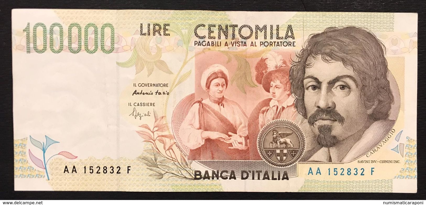 100000 Lire CARAVAGGIO 2° TIPO SERIE A 1994  LOTTO 2647 - 100.000 Lire