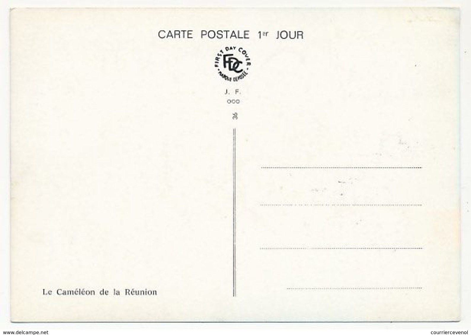 REUNION - Carte Maximum - 25F Caméléon De L'Ile De La Réunion - 7/11/1971 L'Etang Salé - Storia Postale