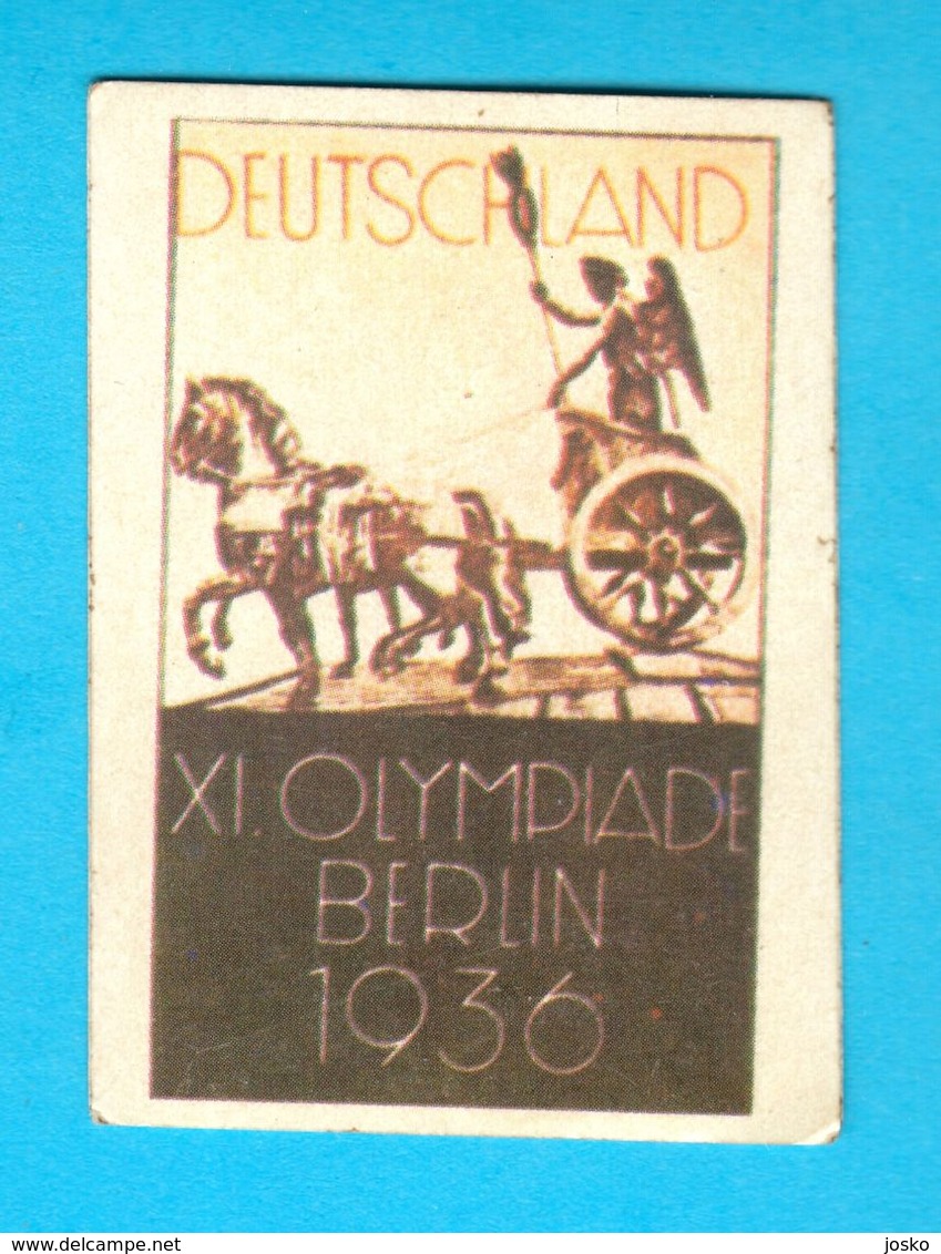 SUMMER OLYMPIC GAMES 1936 BERLIN - Yugoslav Old Card * Jeux Olympiques Olympia Olimpiadi Juegos Olímpicos Olympiade - Tarjetas