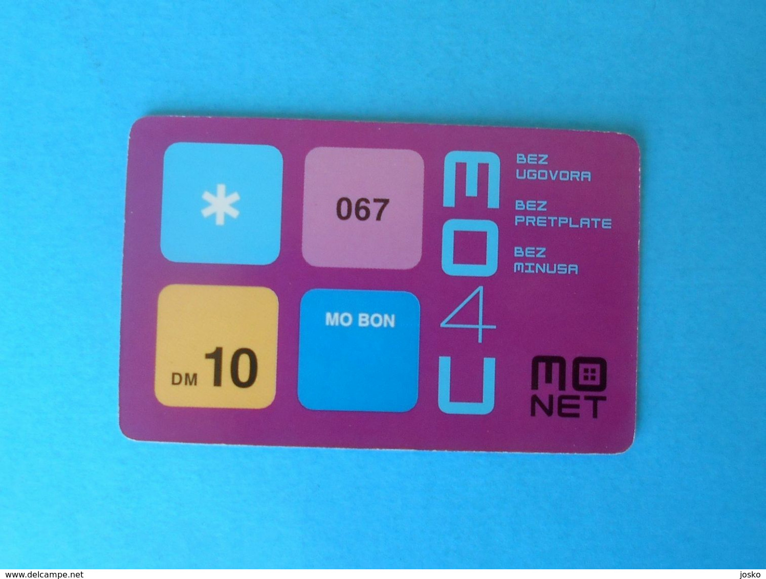 10 DEM ... Montenegro Very Old Issue Prepaid GSM Card * Prepaye Carte Recharge - Value In Old Deutschland Marks Vaucer - Montenegro