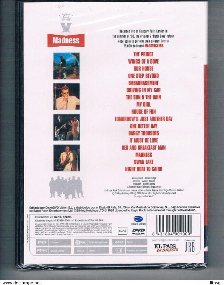 MADNESS LIVE CONCERT SIN DESEMBALAR FOTOS!!!!! - DVD Musicaux