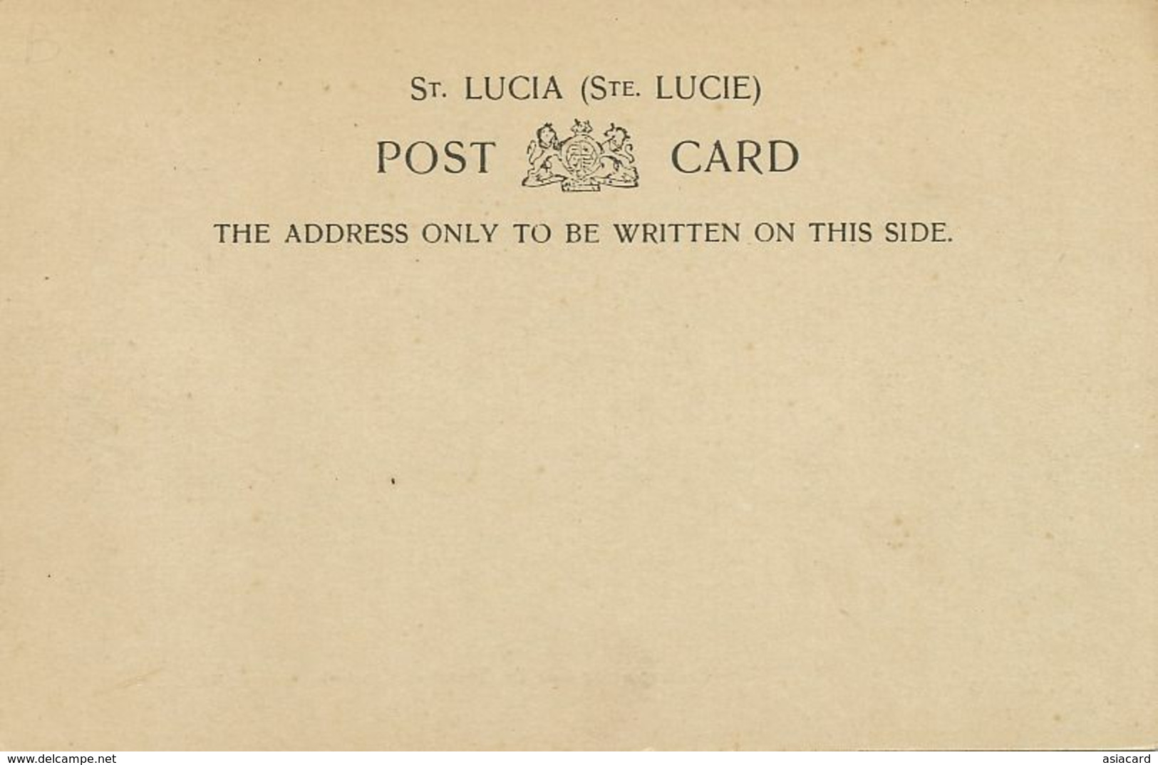 St Lucia . Castries  Pionneer Card Undivided Back.  Edit J. Le Grand . Coaling Along The Wharf - Sainte-Lucie