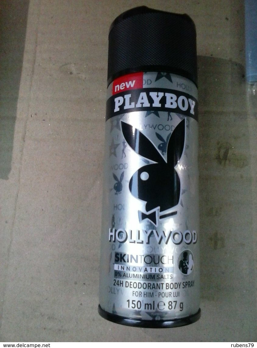 PROFUMO PLAYBOY HOLLYWOOD BOMBOLETTA DEOSPRY UOMO VUOTA DA COLLEZIONE - Bottles (empty)