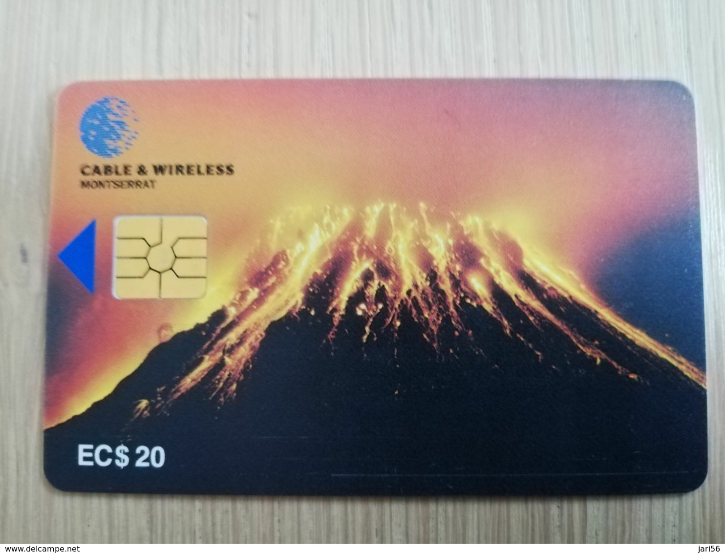 MONTSERRAT  $10,- $20,-  CHIPCARD  VULCANO  Gem 5   Fine Used Cards   ** 2725 ** - Montserrat