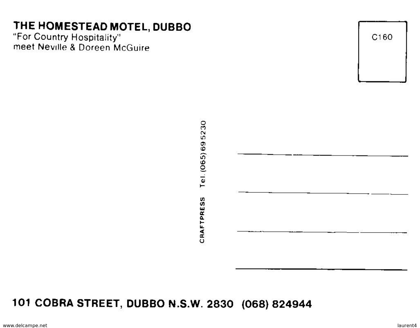(E 1) Australia - NSW - Dubbo Motor Inn - Homestead Motel - Dubbo