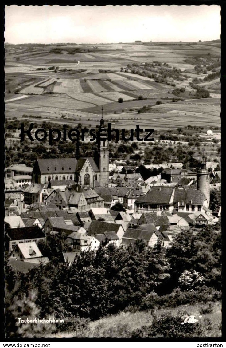 ÄLTERE POSTKARTE TAUBERBISCHOFSHEIM TOTALANSICHT GESAMTANSICHT TOTAL BLICK AUF DEN ORT AK Postcard Ansichtskarte Cpa - Tauberbischofsheim