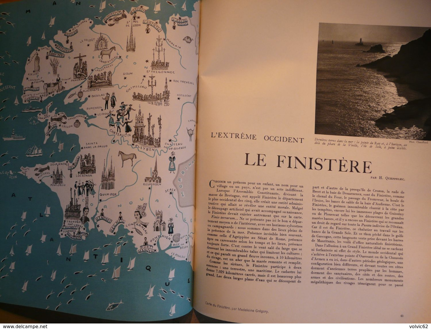 Plaisir de france 1953 aber wrach St jean trolémont douarnenez beg-meil camaret brest morlaix chateaulin quimper pleyben