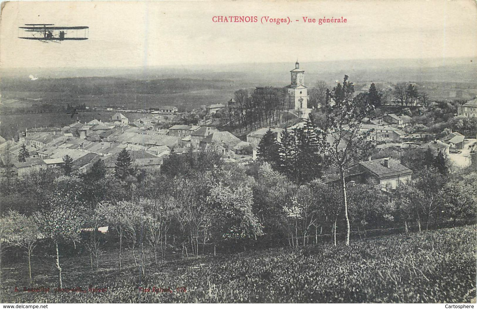 CPA 88 Vosges Chatenois Vue Générale (avion - Aeroplane) - Chatenois