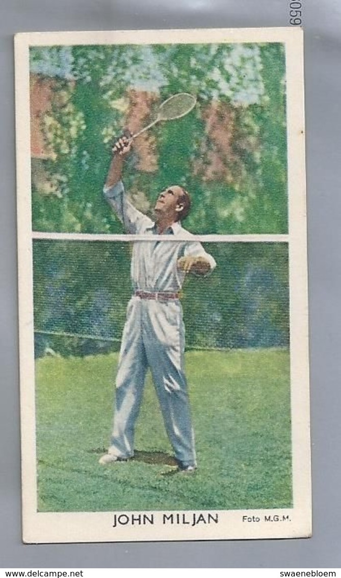 SPORTPLAATJES. LAWN TENNIS. - JOHN MILJAN. - Trading Cards