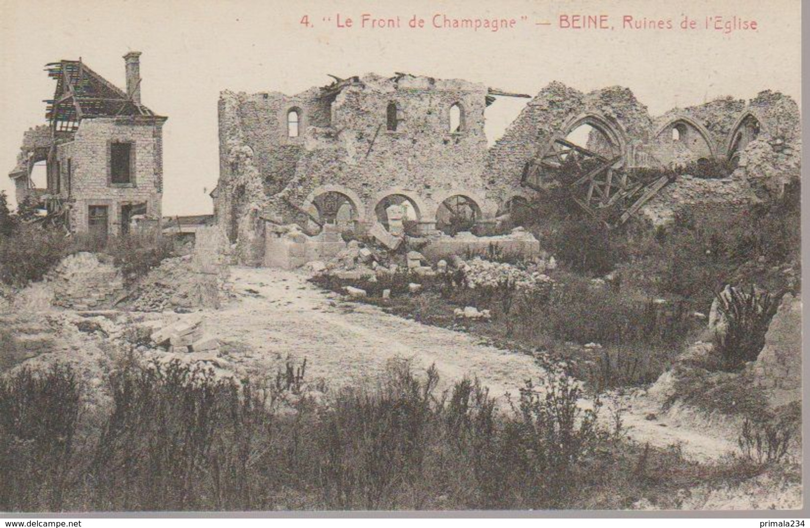 BEINE NAUROY - RUINES DE L EGLISE - Bazancourt