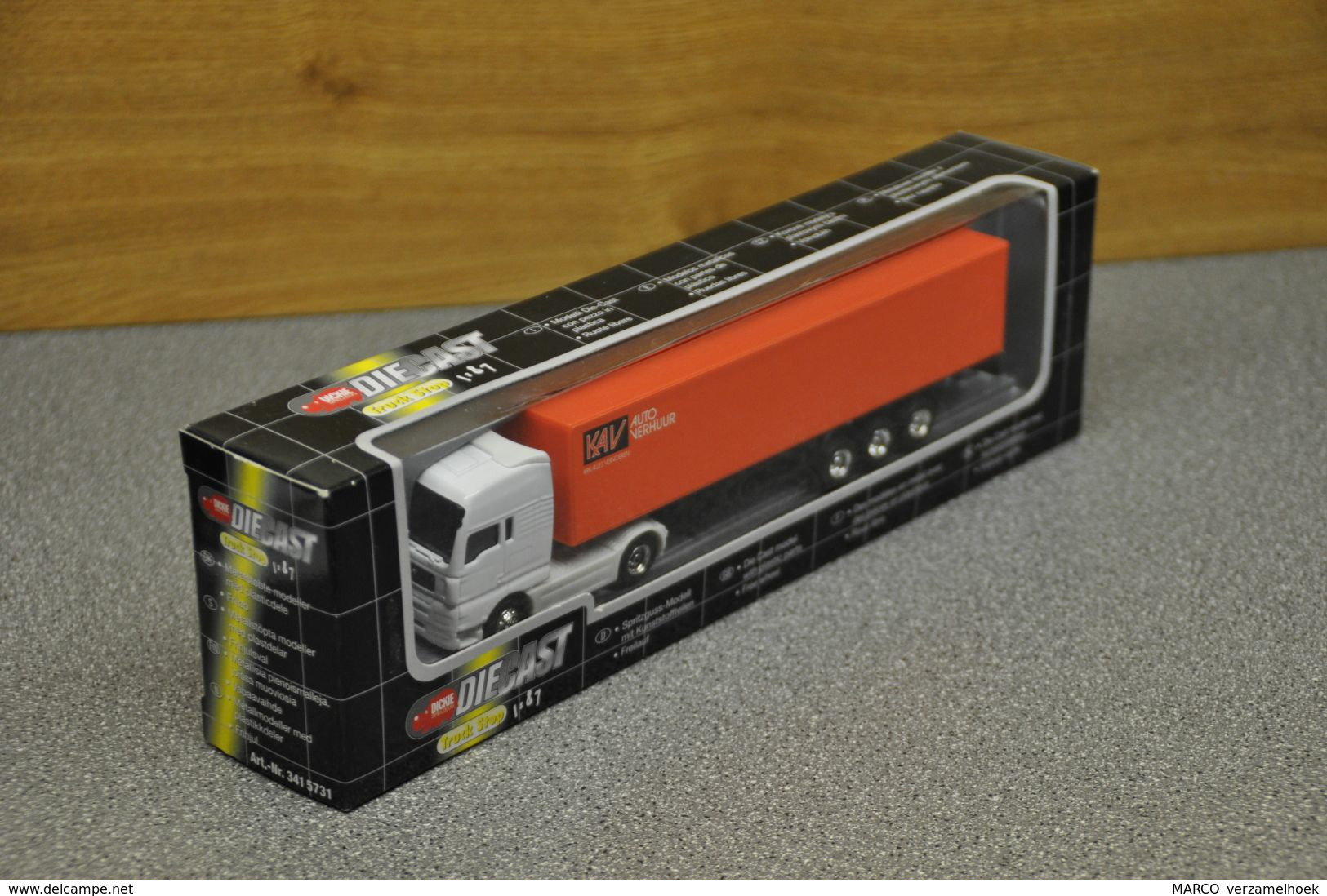 KAV Autoverhuur Dickie Die Cast Truckstop Scale 1:87 MAN - Trucks, Buses & Construction