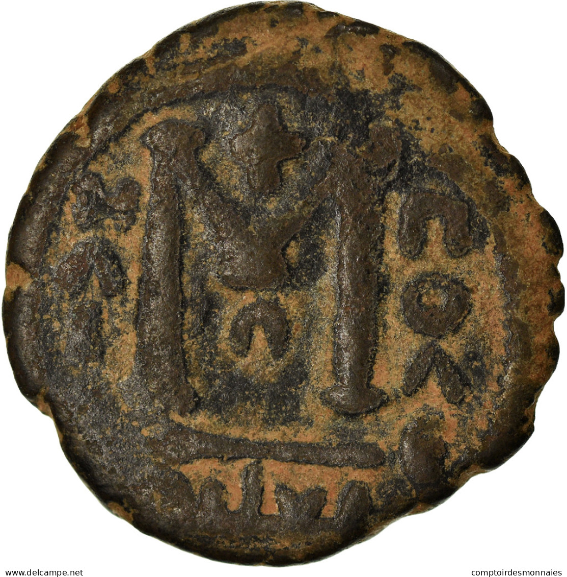 Monnaie, Arabo-Byzantines, Fals, 670s-680s, Ba'albakk, TB+, Bronze - Islamic