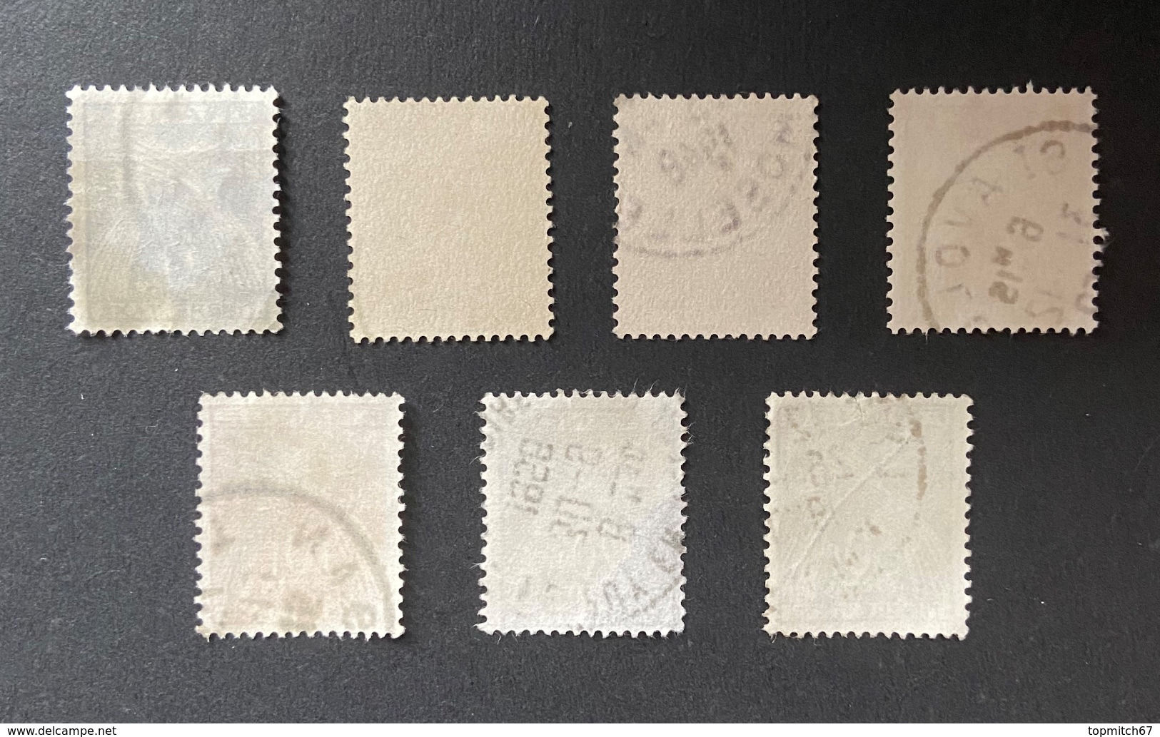 FRAYX081-88U - Timbres Taxe Type Gerbes Set Of 7 Used Stamps 1946-55 - France YT YX 081-88 - Marche Da Bollo