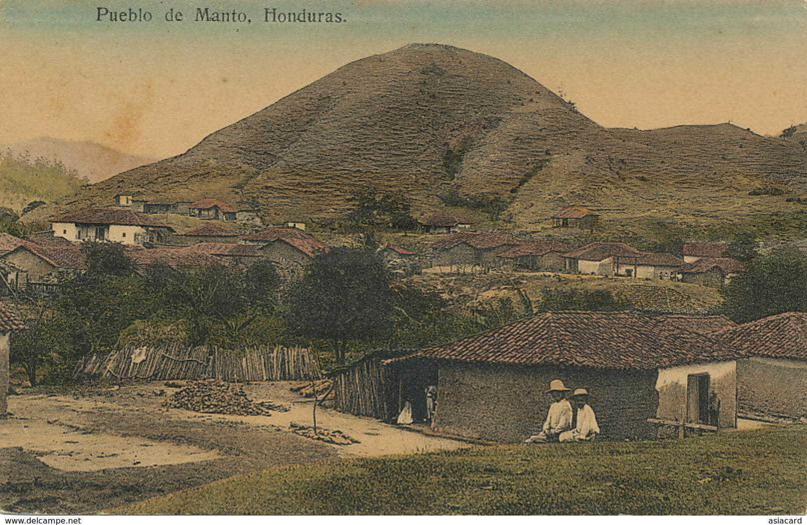 Honduras . Pueblo De Manto. Hand Colored  Edicion P. Maier San Pedro Sula - Honduras