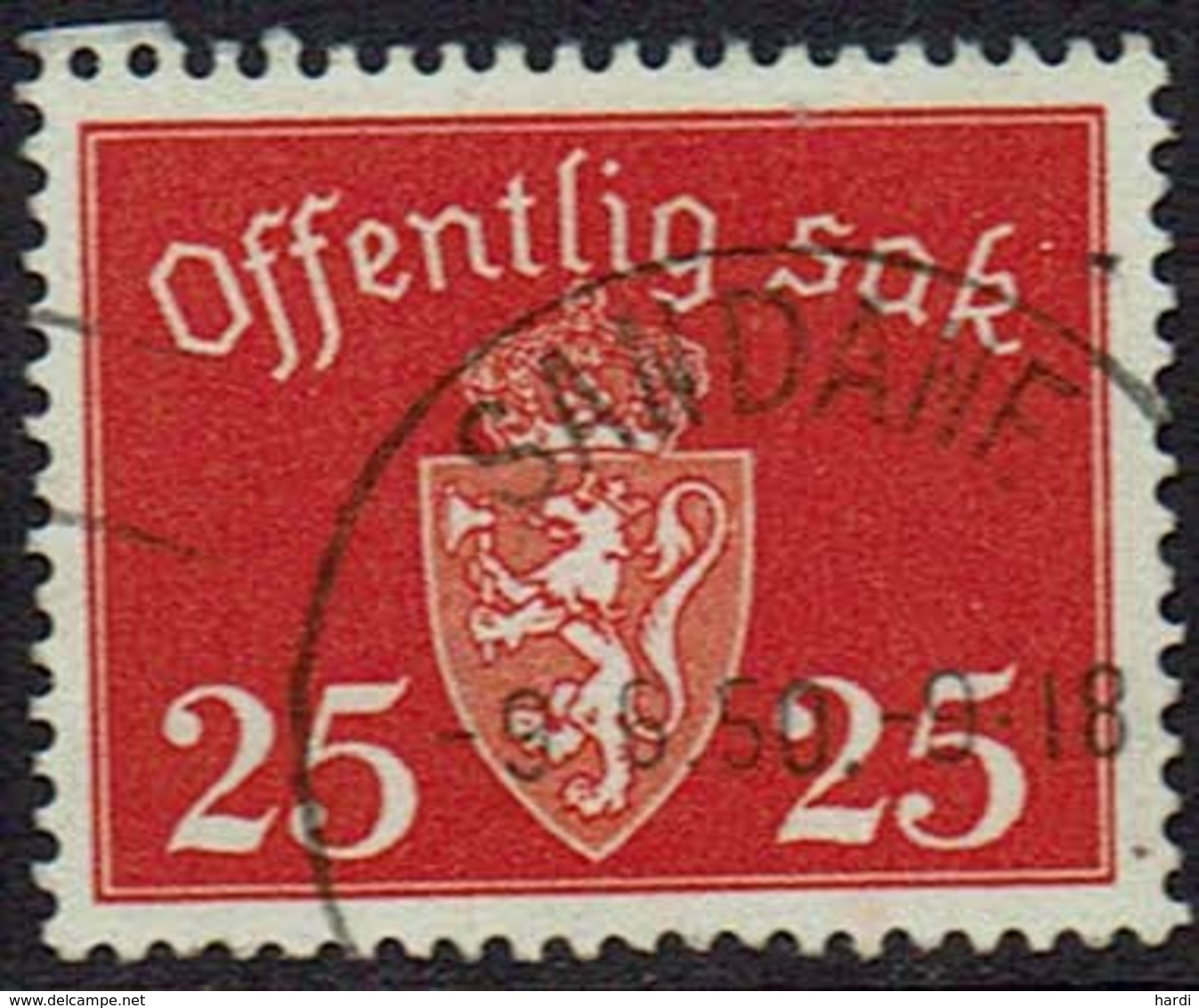 Norwegen DM, 1946, MiNr 55, Gestempelt - Dienstzegels