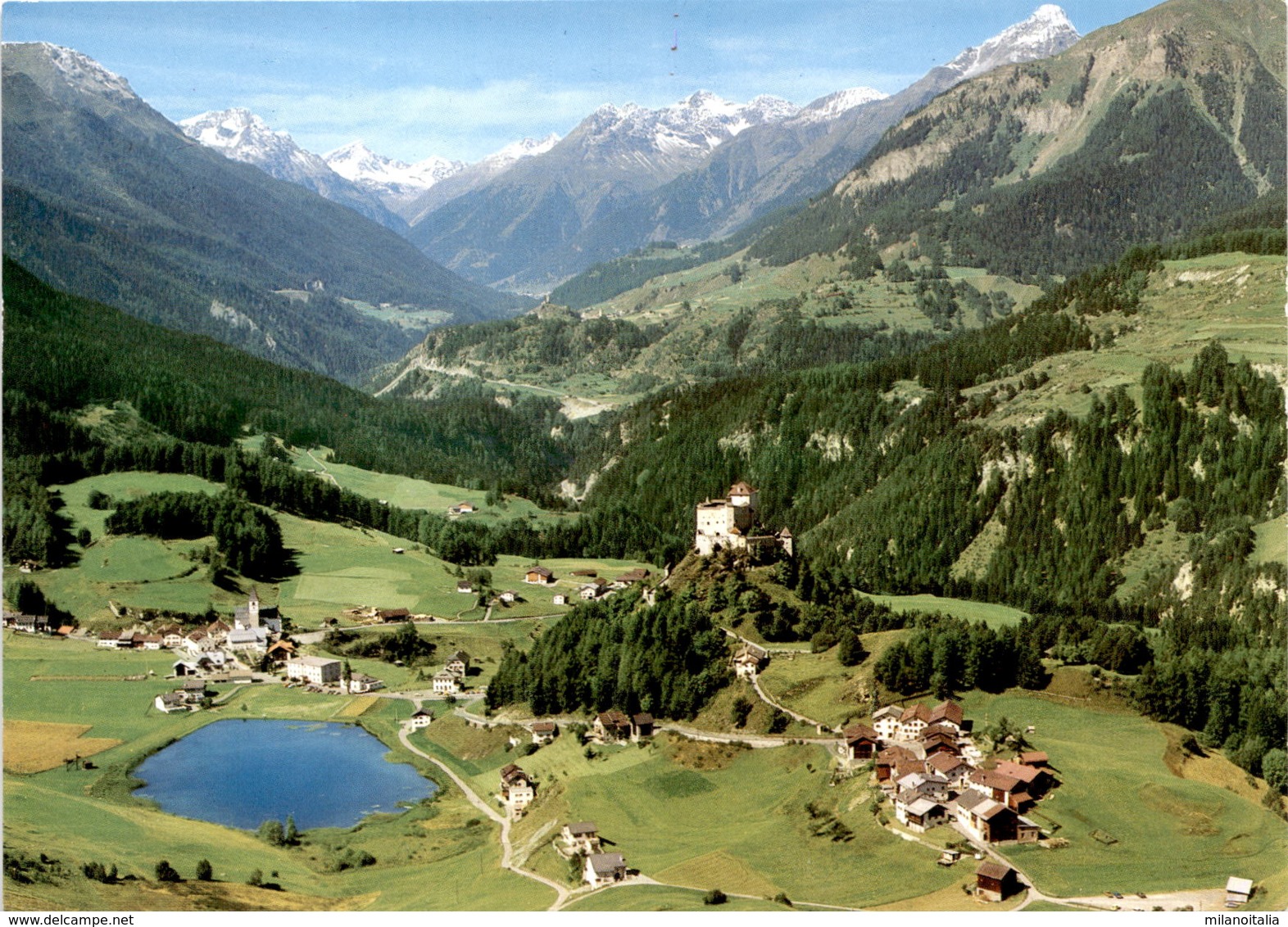 Schloss Tarasp Mit Fontana Und Sparsels Gegen Ardez (2518) - Ardez