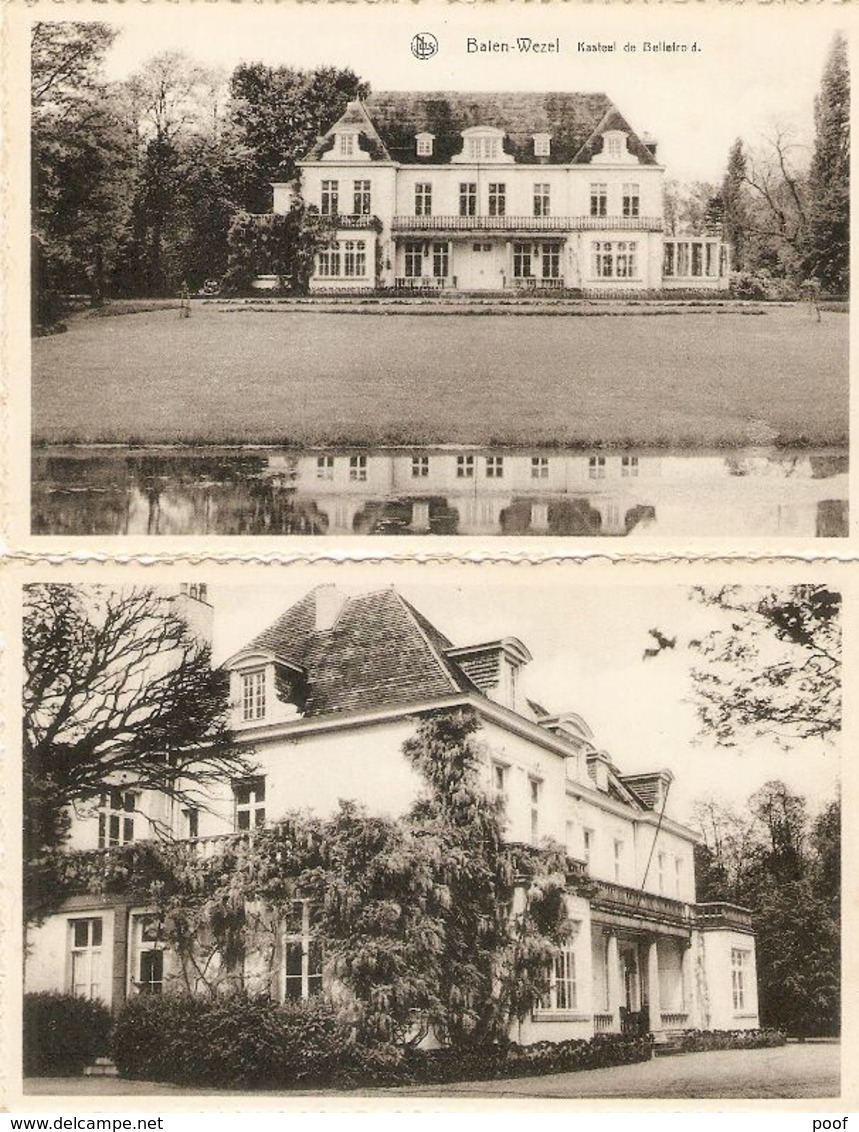 Baelen / Balen / Baelen-Wezel : Kasteel De Bellefroid ---- 2 Kaarten - Balen