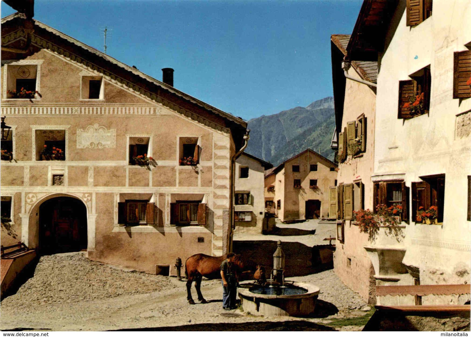 Dorfplatz In Guarda, Engadin (PKE-09-2) - Guarda