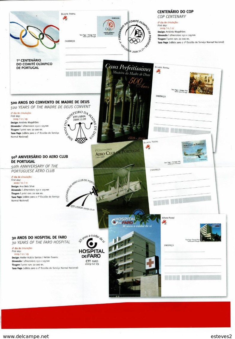 Portugal 2009 , Brochure , Pagela , Euro Coin , Healthy Eating , COP Olympics , Aero Club , Judo , Railway Linep - Otros & Sin Clasificación