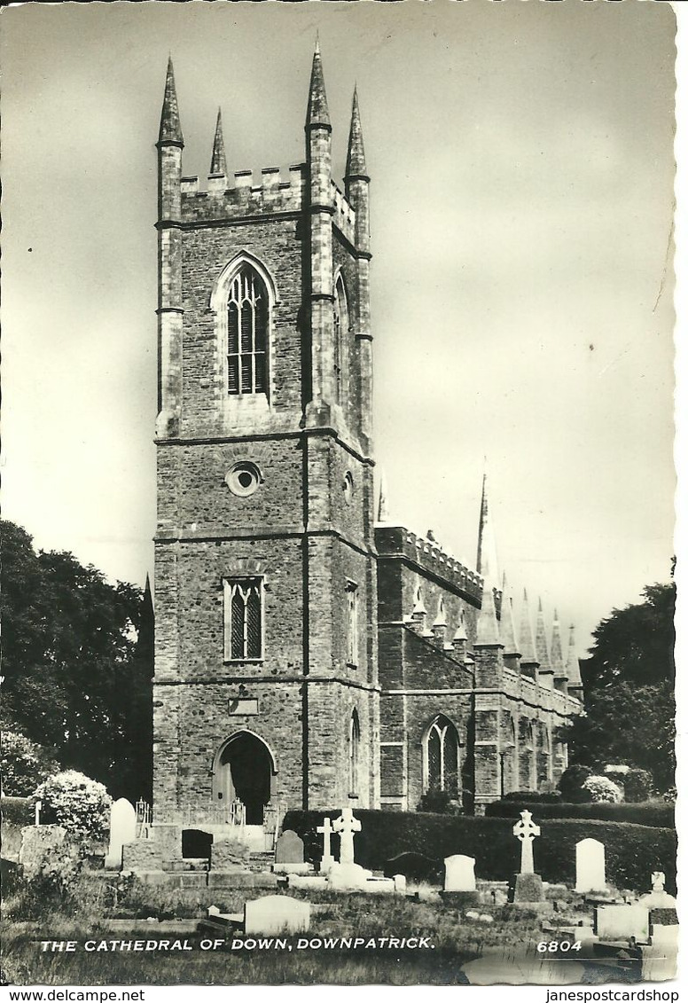 REAL PHOTOGRAPHIC  POSTCARD - THE CATHEDRAL OF DOWN - DOWNPATRICK - COUNTY DOWN - Down