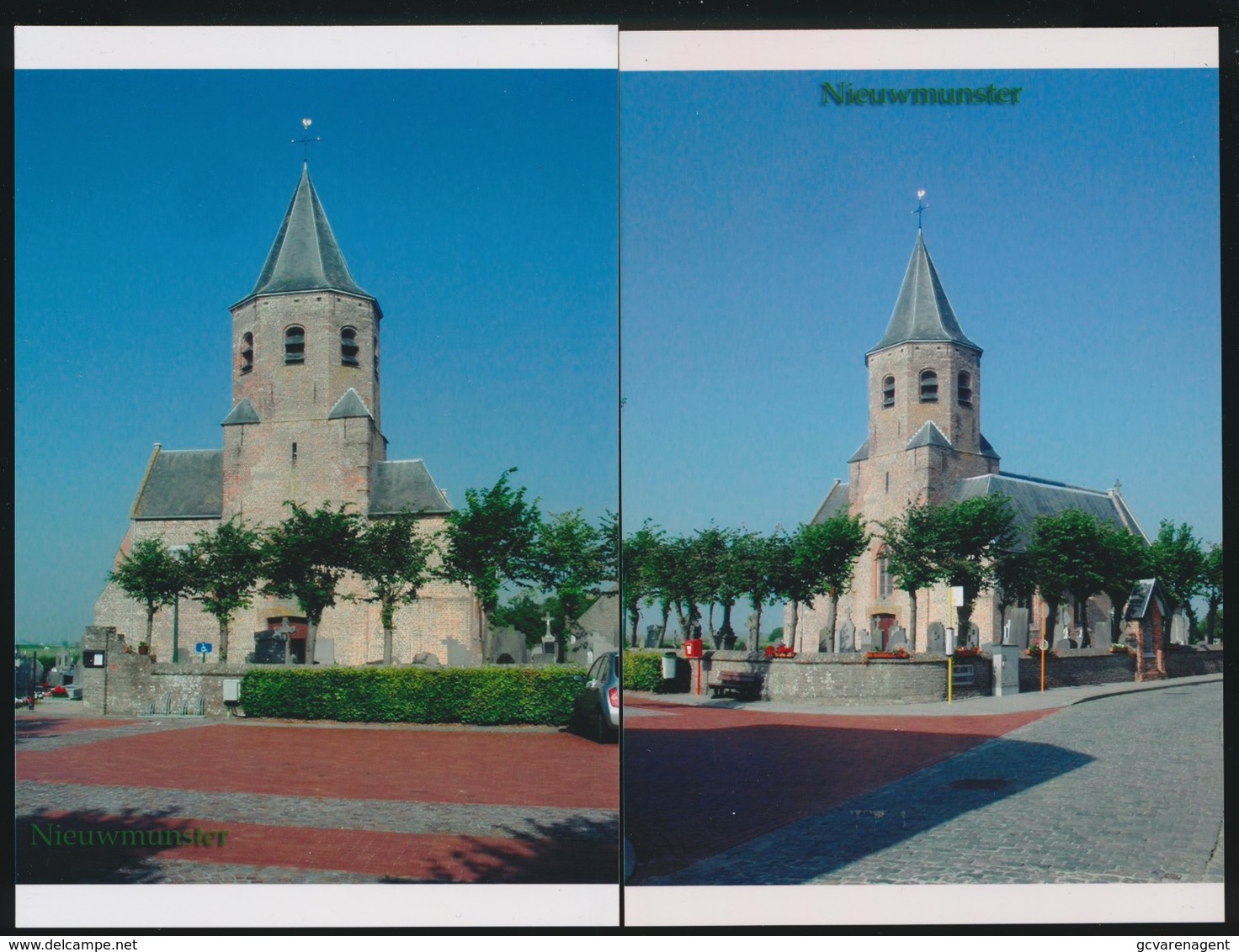 2 FOTOS  NIEUWMUNSTER  DE KERK   15 X 10 CM   ( 2005 ) - Zuienkerke