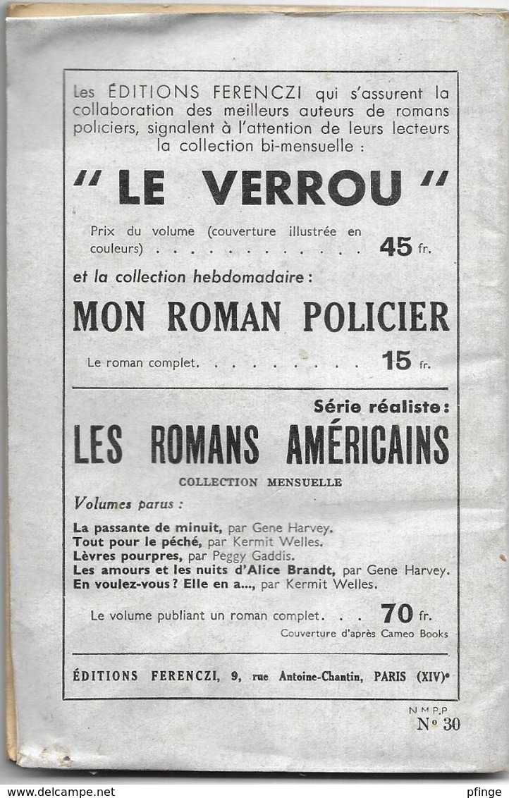 Monsieur Le Marquis A Disparu Par Etienne Retterdy - Collection Police Et Mystère ( Deuxième Série ) N°30 - Ferenczi