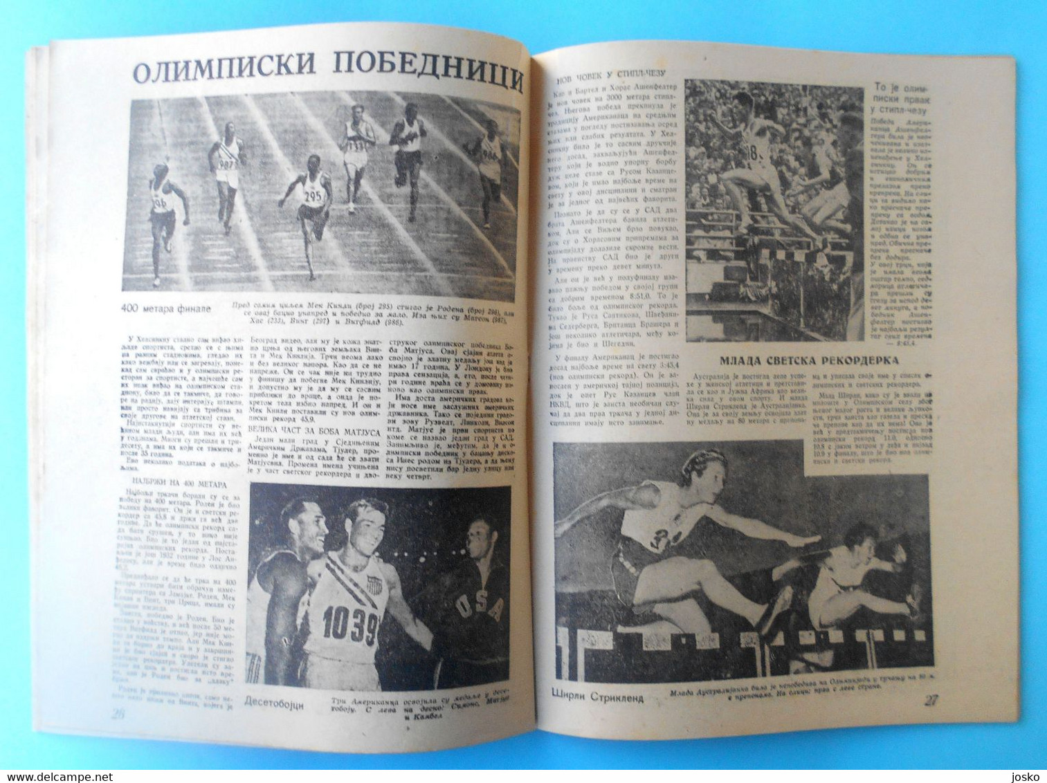 XV SUMMER OLYMPIC GAMES HELSINKI 1952 - Yugoslavian vintage guide-programme * Olympia Olympiade Jeux Olympiques Finland