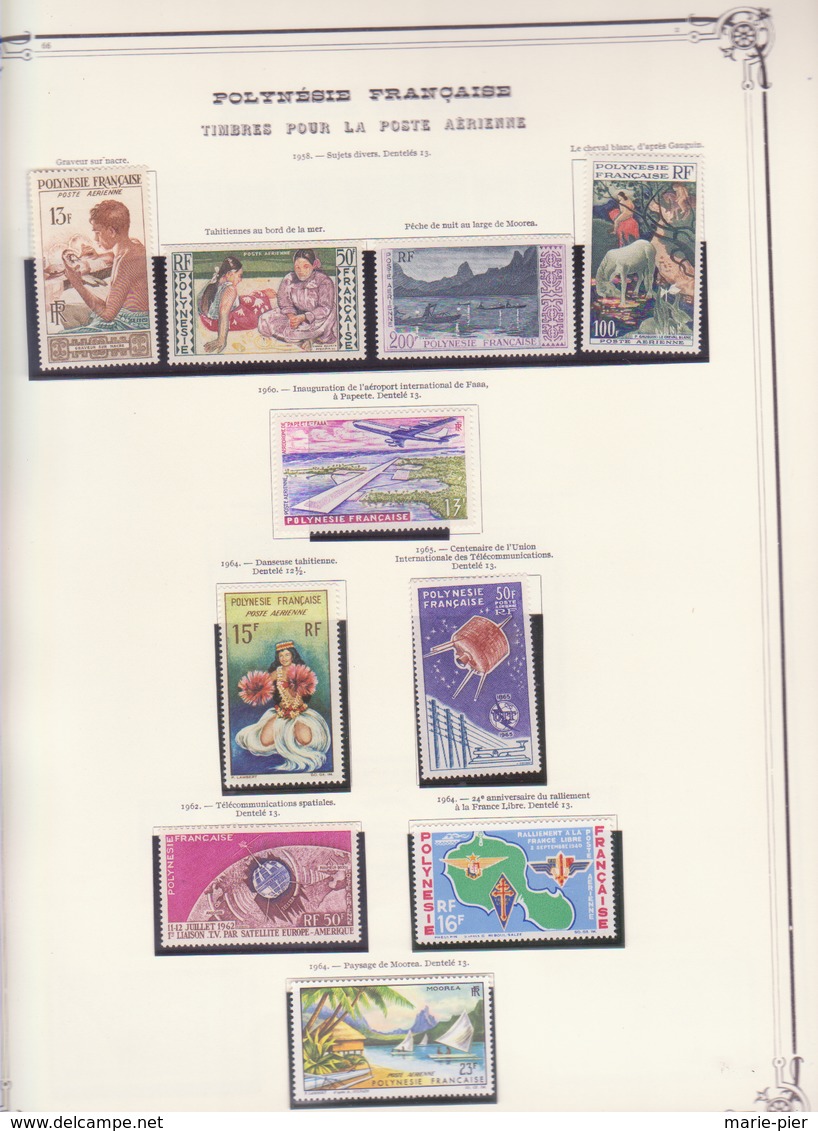 Timbres Polynésie Française, N°s 1 à 161 + PA + T + Service + BF - Colecciones & Series