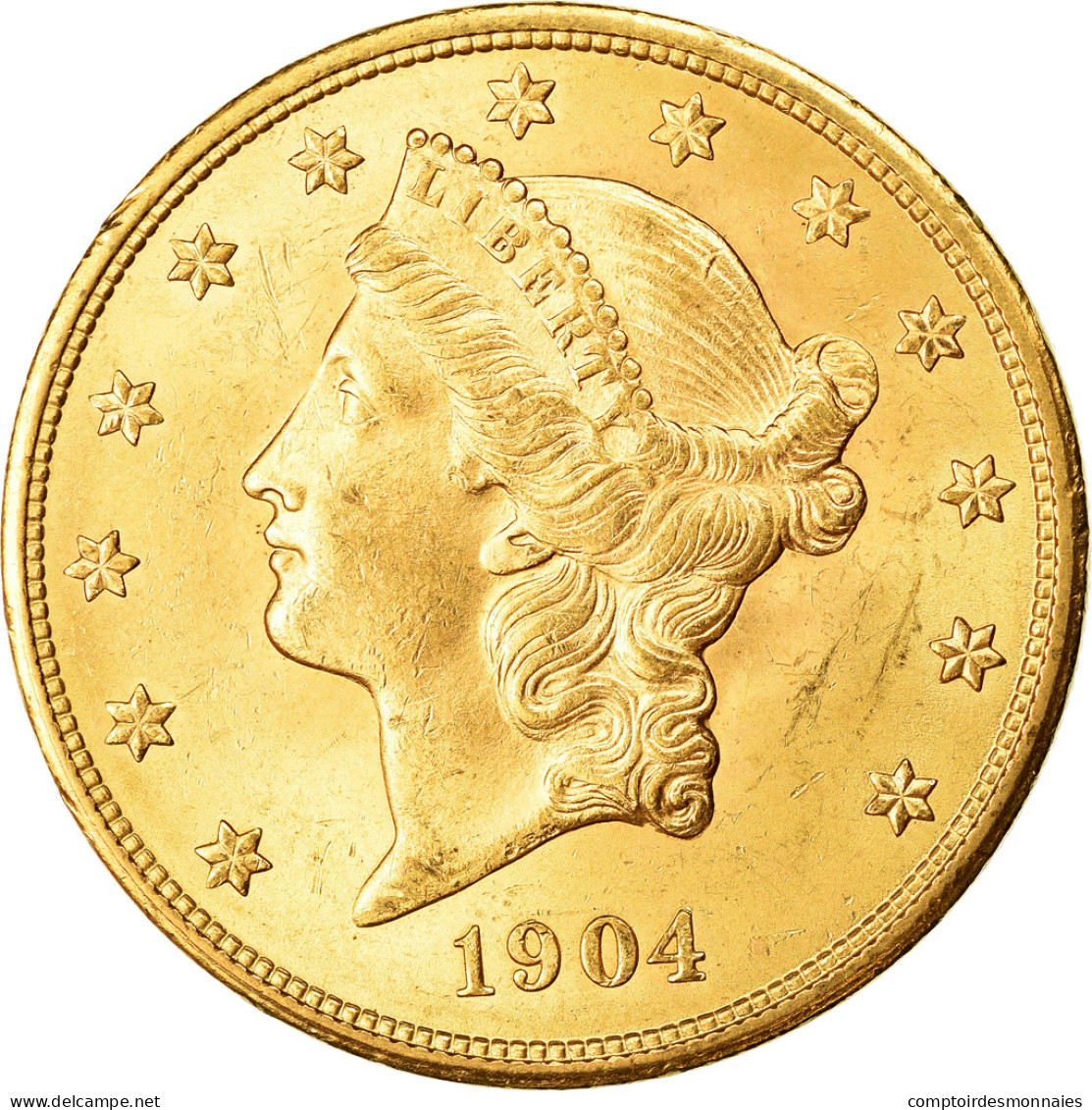 Monnaie, États-Unis, Liberty Head, $20, Double Eagle, 1904, U.S. Mint - 20$ - Double Eagles - 1877-1901: Coronet Head