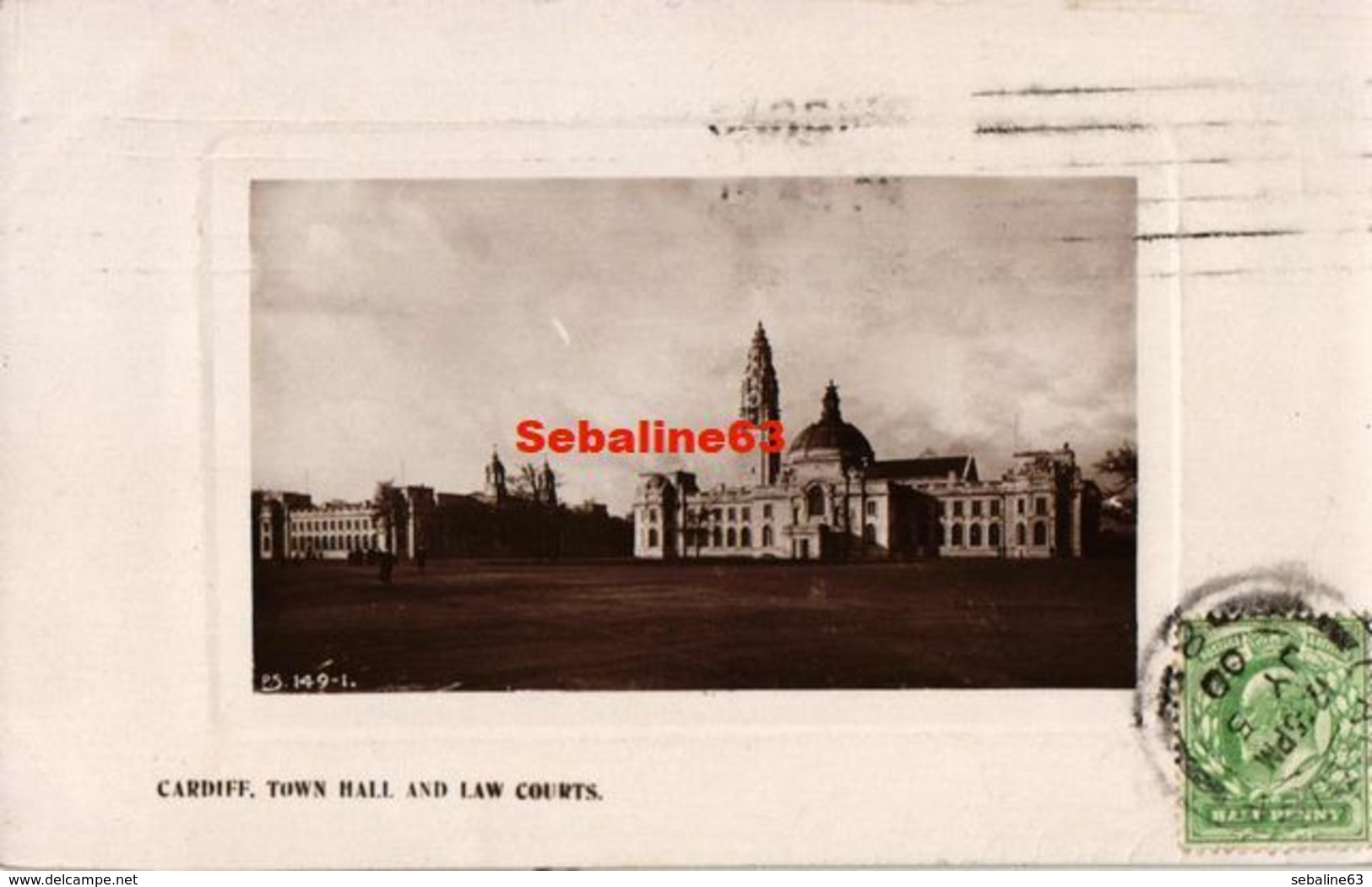 Cardiff - Town Hall And Law Courts - Cardiganshire