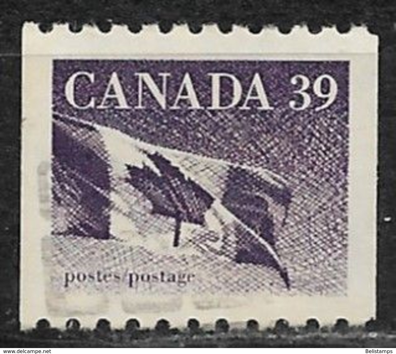 Canada 1990. Scott #1194B (U) Canadian Flag - Coil Stamps