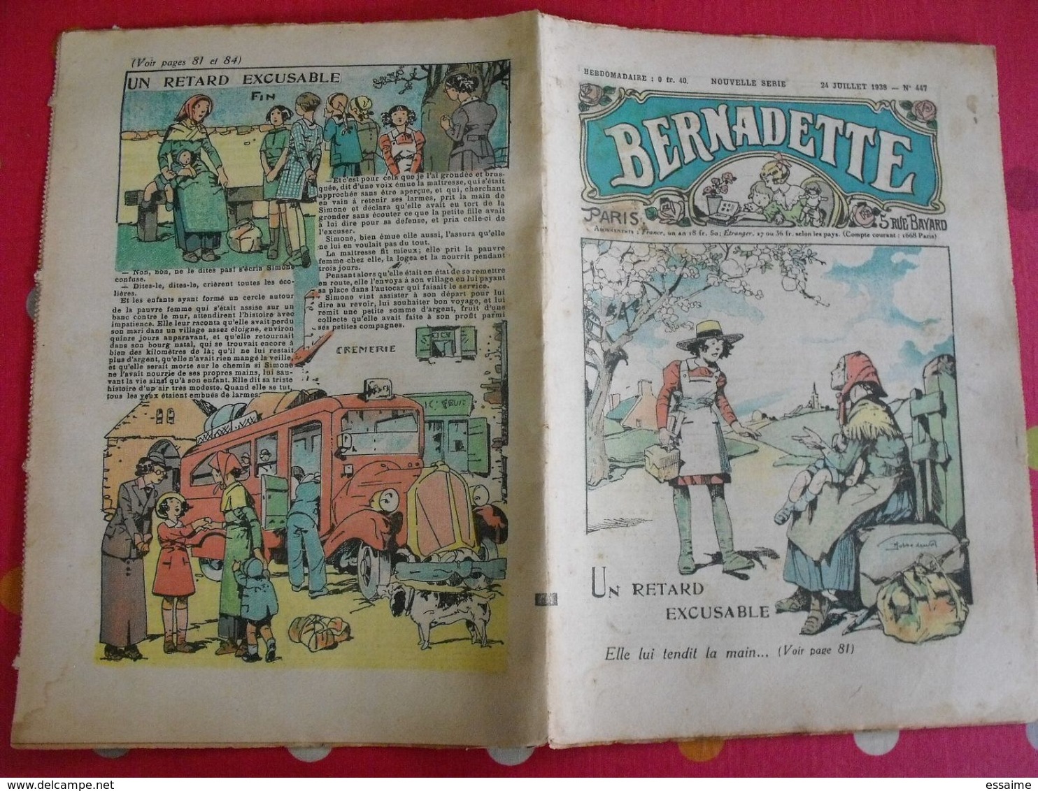 Lot De 10 Revues BD "Bernadette" De 1938. A Redécouvrir. Hébrard Jobbé Duval - Bernadette