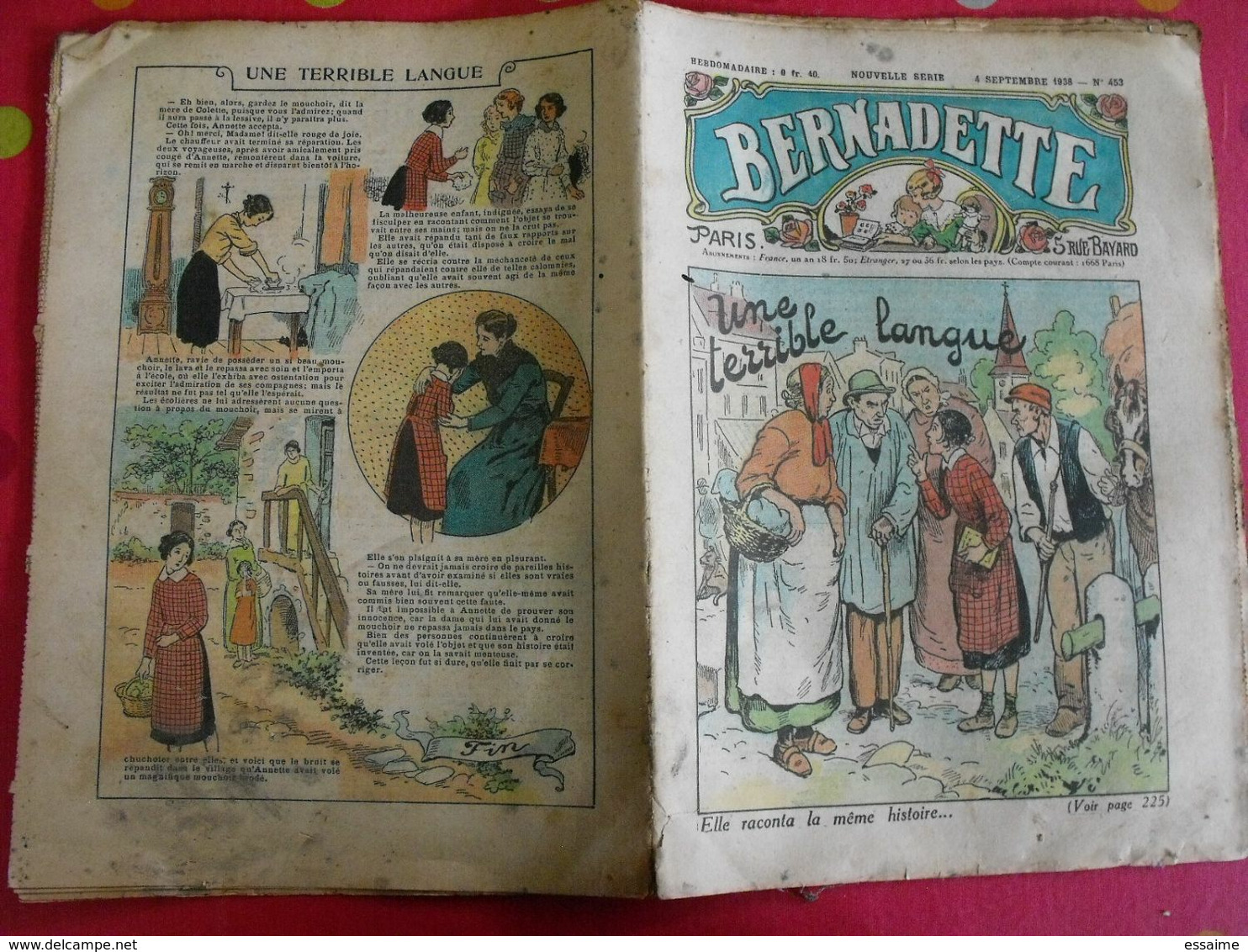 lot de 10 revues BD "Bernadette" de 1938. A redécouvrir. hébrard jobbé duval