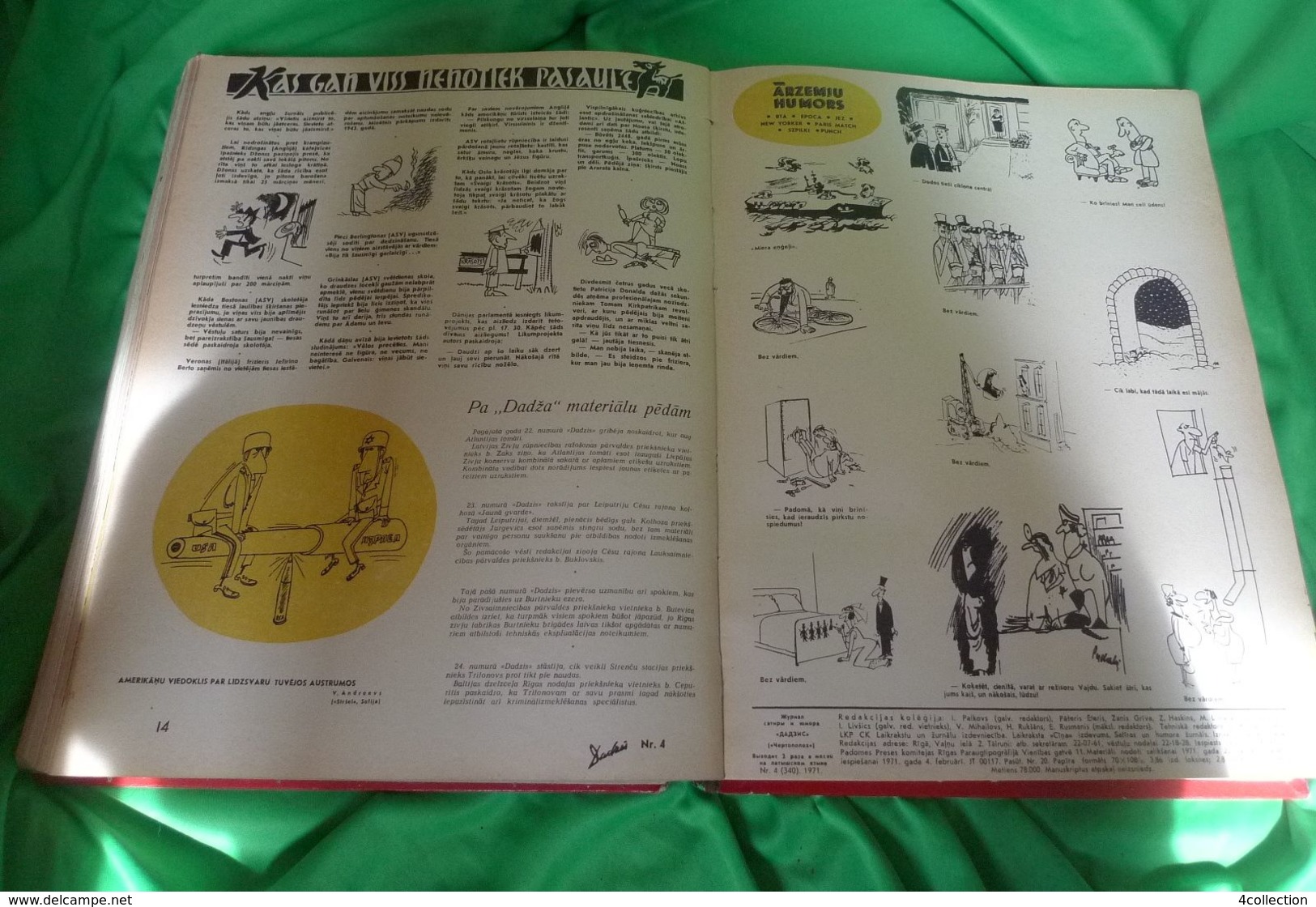Comic Satire Humor Caricature Magazines Selection 47psc Set 1970 1971 DADZIS Illustrated Book - Humour